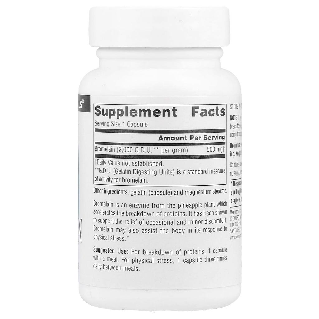 Bromelain, 500Mg, 60 Capsules