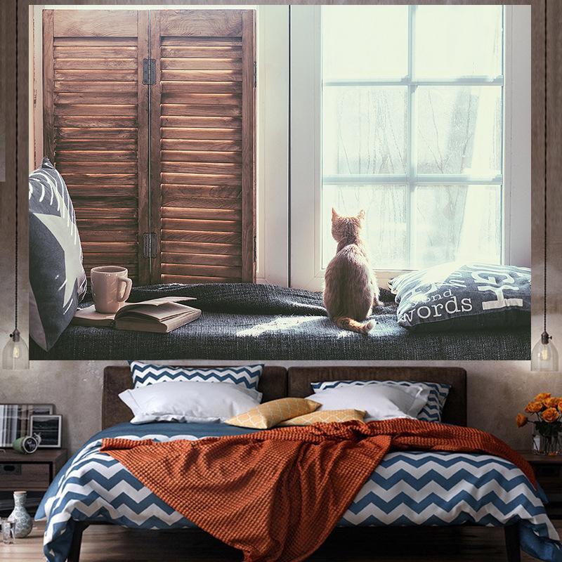 Window Decorative Ins Style Large Tapestry Wall Hanging Geometry Hippie Tapestry Home Room Decor Aesthetic Decoration