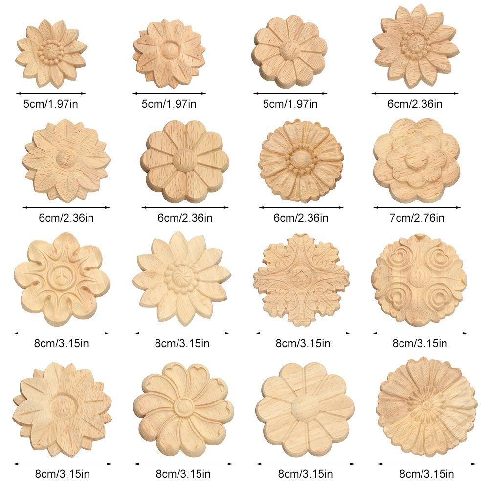 Украшение двери деревянные фигурки ремесла резьба по дереву декоративная деревянная резная угловая аппликация рамка