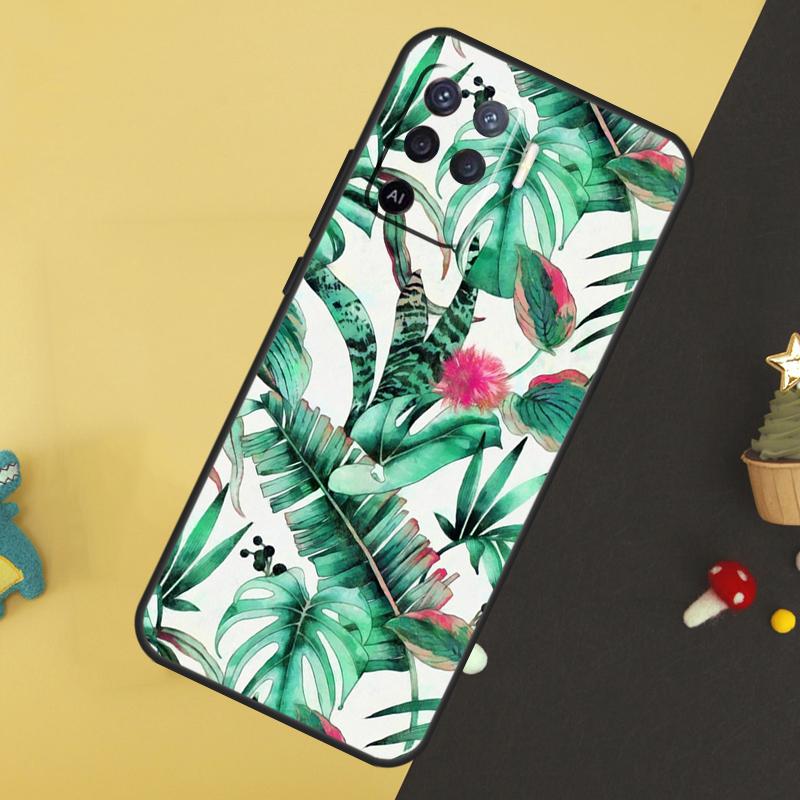 Тропический рай Гавайский цветок Для OPPO A79 A58 A78 A98 A53S A57S A54S A74 A94 A17 A77 A5 A9 A96 A76 A16 A52 A72 A15 Чехол