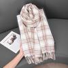 Cashmere Retro Dotted Line Plaid Scarf Men's and Women's Atmosphere Scarf Cold-proof and Warm Shawl