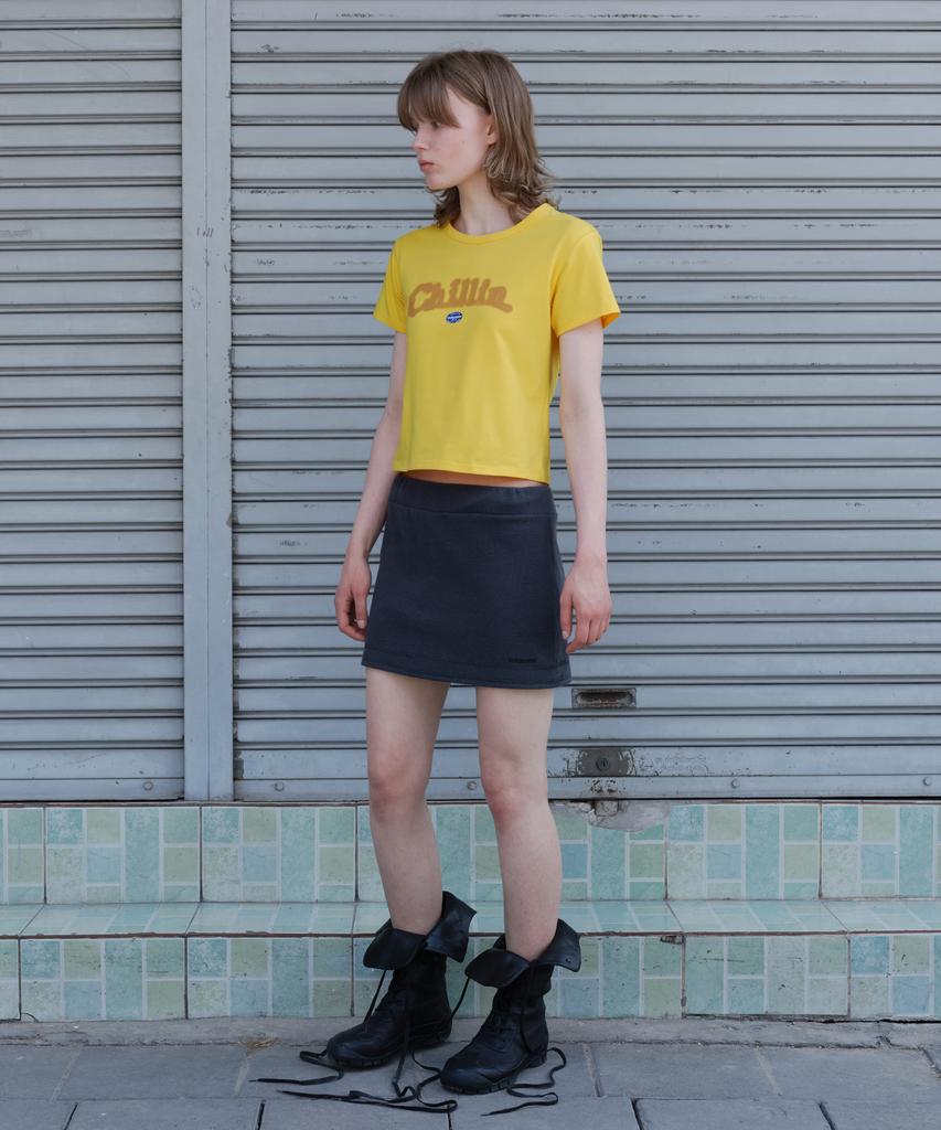 Sunburn Project Waffle Basic Mini Skirt, Navy