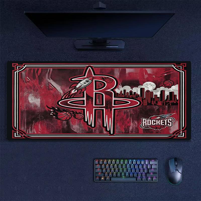 Houston Rockets Color Mouse Pad Large Gaming Table Cushion Non-slip Laptop Tablet Big Mousepad XXL Mat Mini PC Playmat With Lock edge