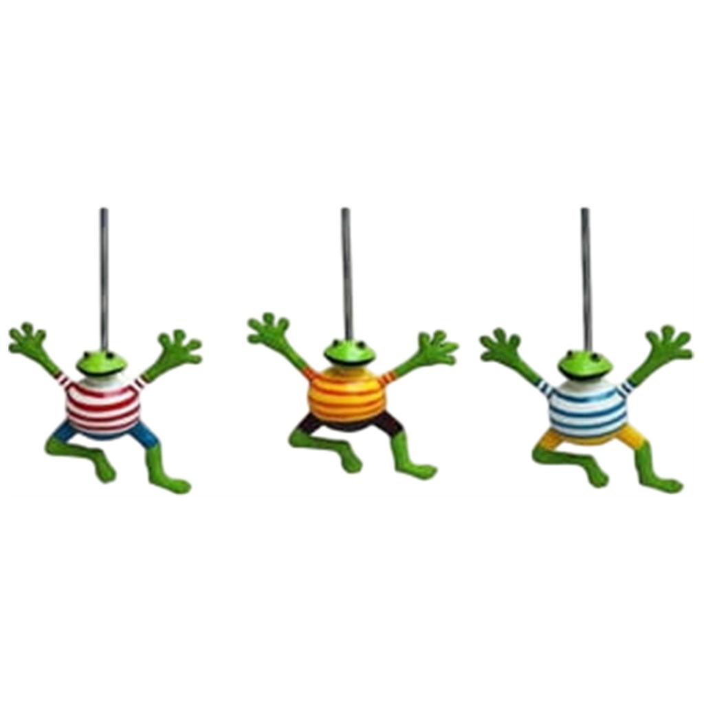 Hanging frog decorative metal frog figurine dressed frog