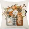 Harvest Autumn New Maple Leaf Pumpkin Pillow Case Home Bedroom Sofa Printed Cushion