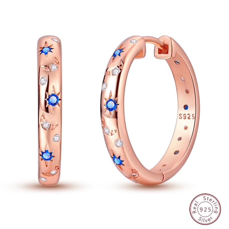 Серьги-кольца из серебра 925 пробы, минималистичные, золотые, круглые, модные, с застежкой-пряжкой с цирконием, свадебные украшения, подарок для женщин
