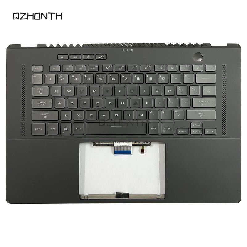 Использовался для ASUS ROG Zephyrus GA503 GU603 16" Верхняя крышка корпуса с подставкой для рук и клавиатурой с белой подсветкой (Черный цвет)