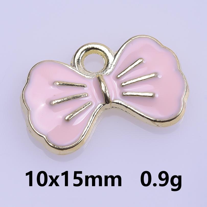 Pink Love Girl Accessories Enamel Bulk Charms For Jewelry Making Supplies Moon/Flower/Butterfly Pendants Charm DIY Earring Craft