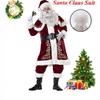 Red Fancy Dress Up Party Man Costume Santa Claus Suit Adult Oversize Christmas Cosplay