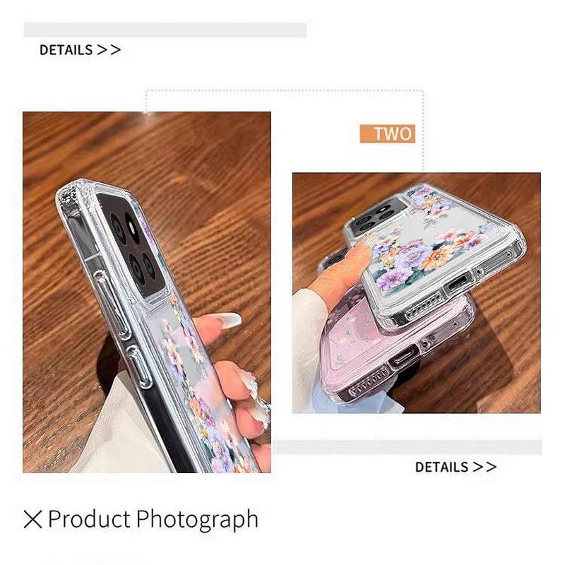 Для Xiaomi 14T 13T Pro Poco F6 X6 Pro X5 Redmi 14C Note 14 Pro 13 12 11 чехол с цветочным принтом мягкий силиконовый прозрачный тонкий противоударный защитный чехол для телефона