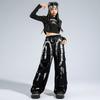 Girls Jazz Dance Outfit Set Hip Hop Streetwear Performance Costume Kids 8 Years