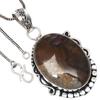 Pendant Rain Forest Jasper Gemstone Valentine'Day Ethnic Silver Jewelry 2"