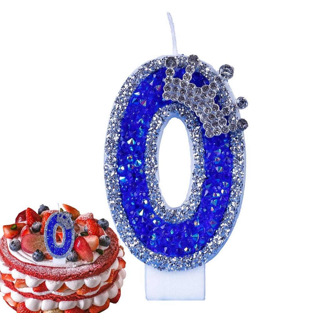 Синие свечи на день рождения, блестящие синие свечи для торта, 3D-фигурные украшения для торта, украшения для свадеб, тематических вечеринок