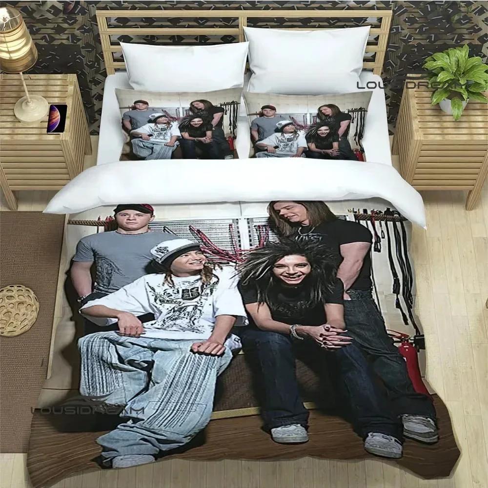 Постельные комплекты с принтом группы Tokio Hotel, изысканный набор постельных принадлежностей, пододеяльник, комплект одеял, постельный комплект, роскошный подарок на день рождения