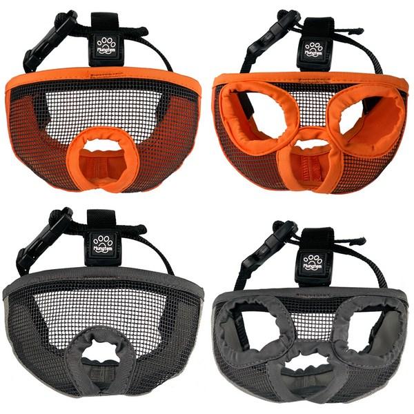 Намордник Mentem для собак брахицефальный S сетчатого типа, оранжевый, 1 шт.