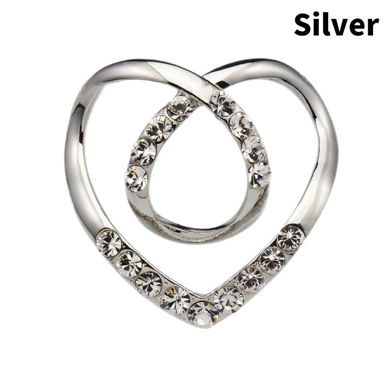 T-Shirt Heart Scarf Brooches  Silk Scarf Buckle Brooch Shawl Ring Clip Scarves Fastener Knotted Button Pin Accessories