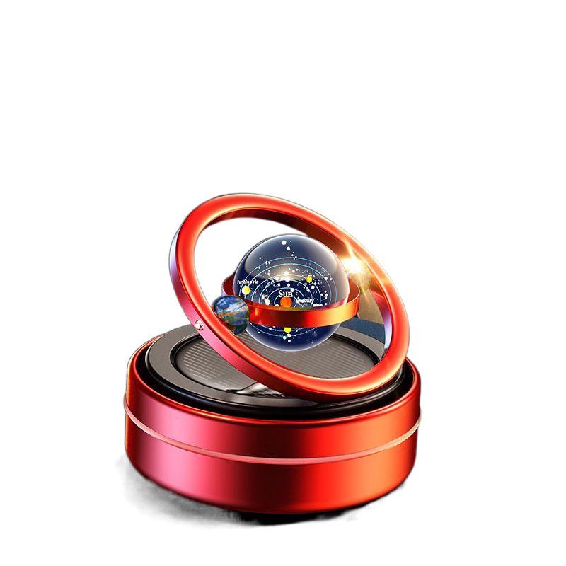 Солнечный автомобильный ароматизатор: Двухкольцевой вращающийся дезодоратор для духов для украшения интерьера