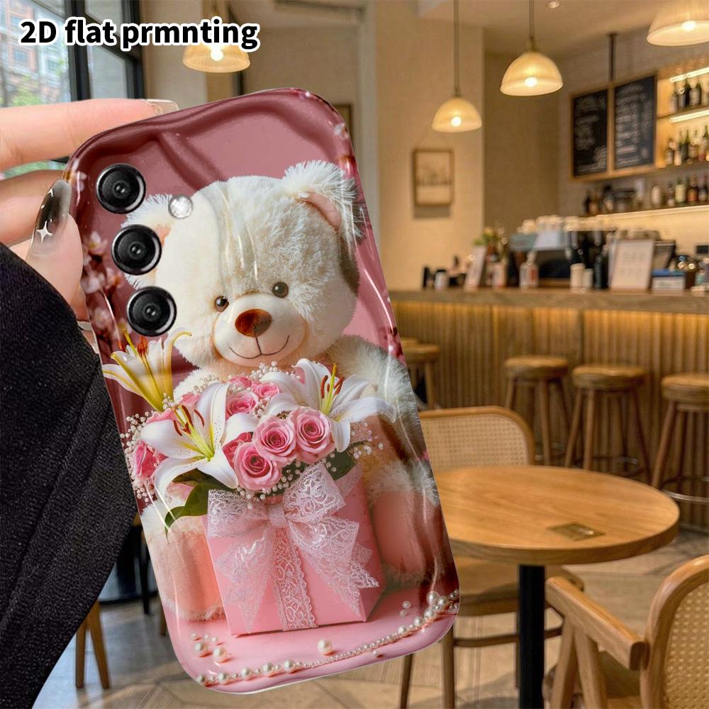 Phone Case: 2D Flat Samsung Galaxy A34 A35 M05 M06 S20 S22 S21 FE Plus 5G Protective Case, Flower Gift Box, Christmas and Halloween Gifts