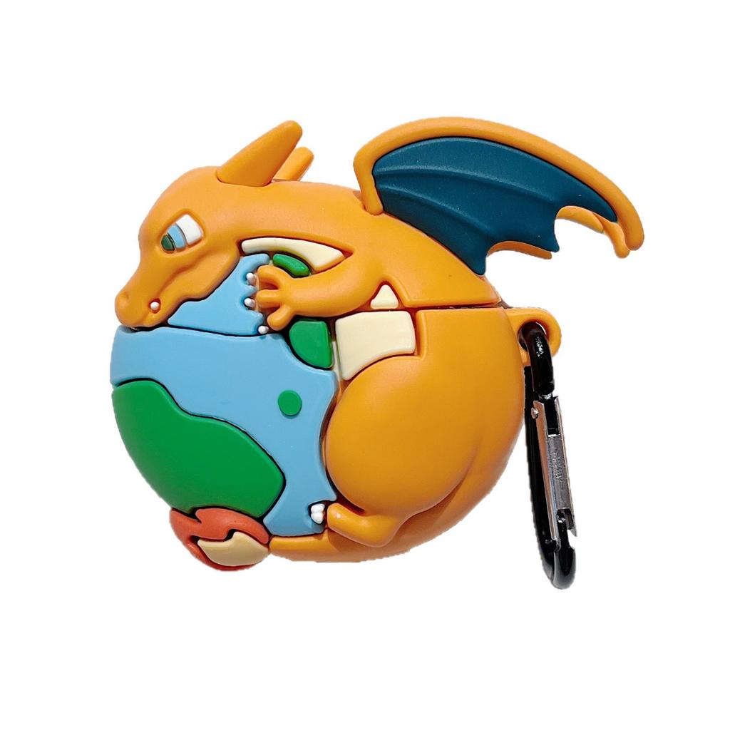 Earth cast fire breathing dragon AirPods pro apple bluetooth headset case 1/1/1 generation cartoon case for