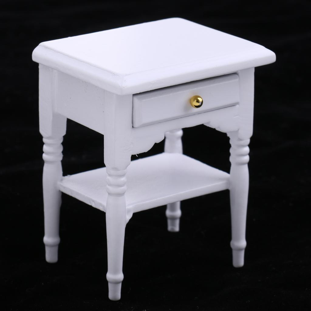1:12 Dollhouse Bedside Cabinet Nightstand Bedroom Furniture Toy