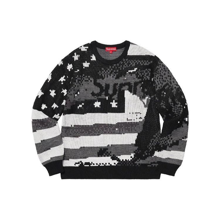 Supreme Digital Flag Sweater 'Red White Blue' Men's SUP-SS21-518