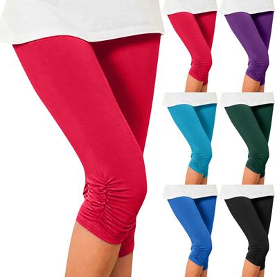 Женские удобные эластичные укороченные плиссированные брюки до бедра