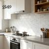 Bathroom Moisture-proof Wall Film 6Pcs Marble Pattern Peel And Stick Backsplash, Waterproof Brick Panels, Self Adhesive Stickers for Kitchen