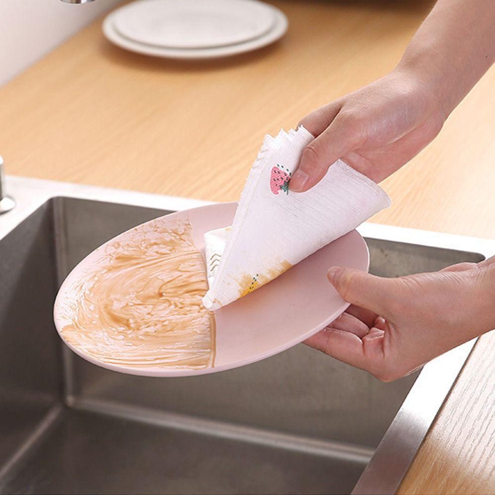 30/50/100/200pcs Thickened Non-woven Kitchen Paper Absorbent Towel Disposable Rags