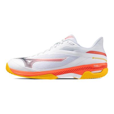 Wave Exceed Court Fashion Амортизирующие Прочные Нескользящие Теннисные Кроссовки Унисекс Белые Оранжевые 61GA251860
