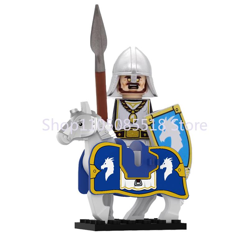 MOC Medieval Military Lion Knight Building Blocks Accessories Castle Soldier Shield Armor Model Toy Gift Mini Brick E023 Weapons