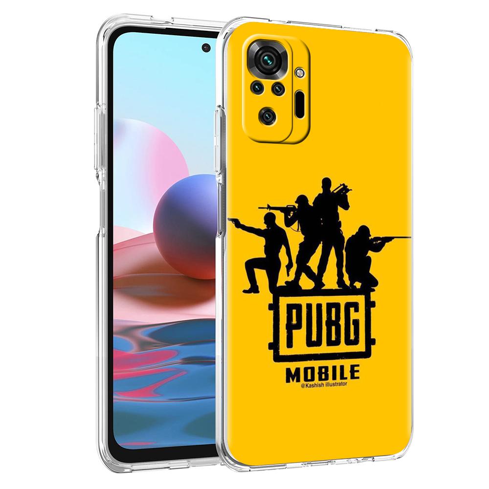 Игровой чехол PUBG для телефона Redmi Note 10 11 12 7 8 8T 9 K40 Gaming 9A 9C Pro Plus Прозрачный силиконовый корпус Coque Capas Сумка