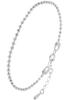 Shinjuku Gin No Kura 2.0mm Cut Ball Chain Silver 925 Bracelet, Approximately 15-18cm Long, Simple, Thin, Delicate for Women