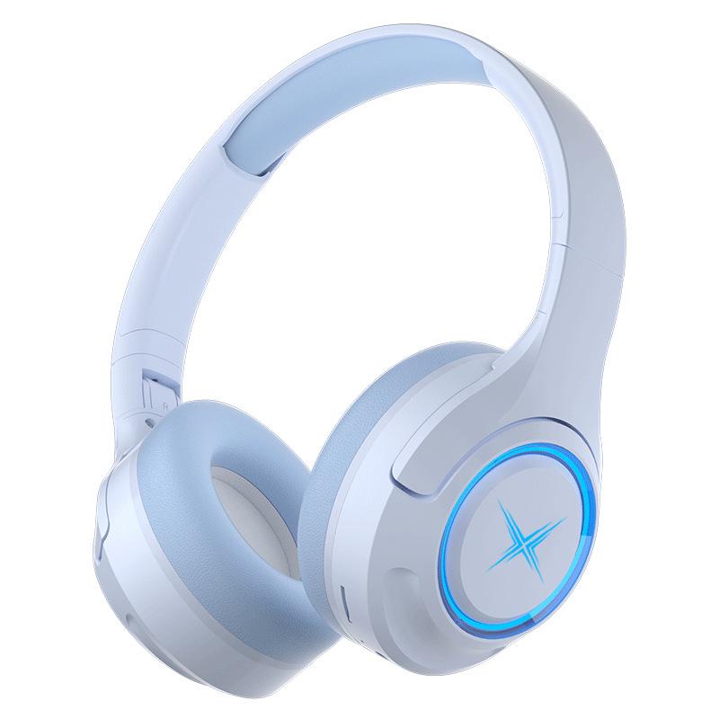 Новая игровая беспроводная Bluetooth-гарнитура 2025 года с шумоподавлением, слотом для карты, светящимся дизайном и увеличенным временем работы от аккумулятора.