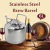 6L 130PSI Stainless Steel Ball Lock Beer Keg Pressurized Growler for Craft Beer Dispenser Home Brew Beer Brewing