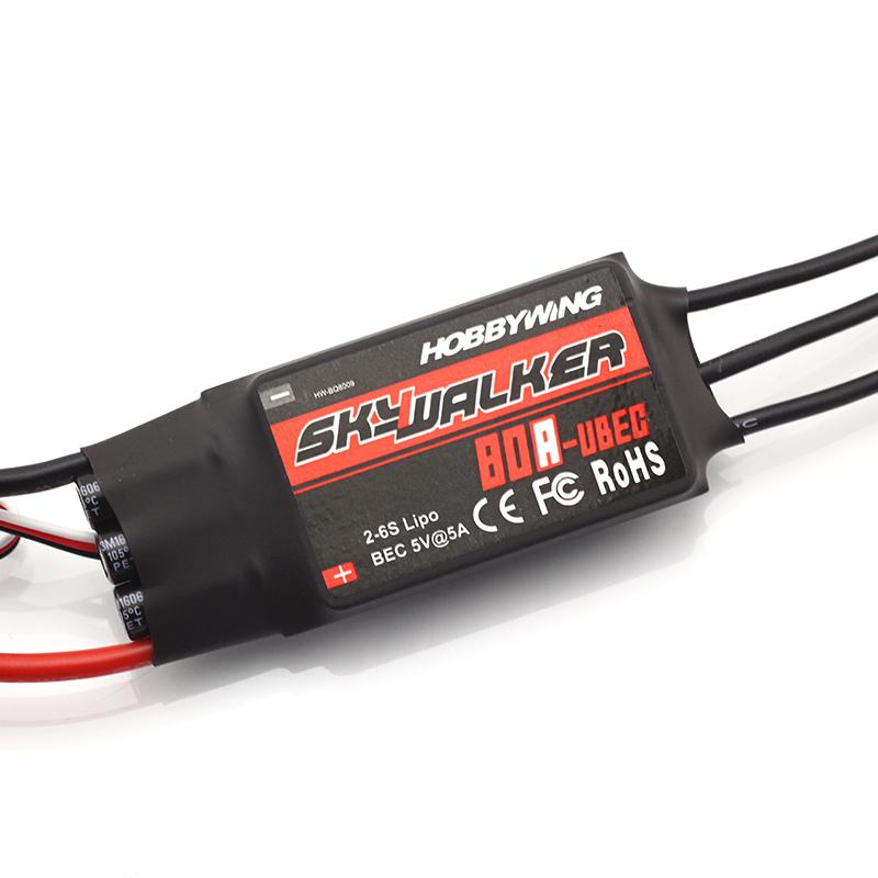 Hobbywing Skywalker 80A Brushless ESC Speed Controller With UBEC For Rc helicopter airplane 2S-6S