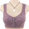 Printed Front Buckle Underwear for Women Tank Top Style Middle-aged and Elderly Bra Large Size Without Steel Ring Underwear for Women