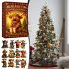 Highland Cow Advent Calendar 2025 Cute Highland Cow Ornaments 24 Days Christmas Advent Calendar for Xmas Tree Decoration