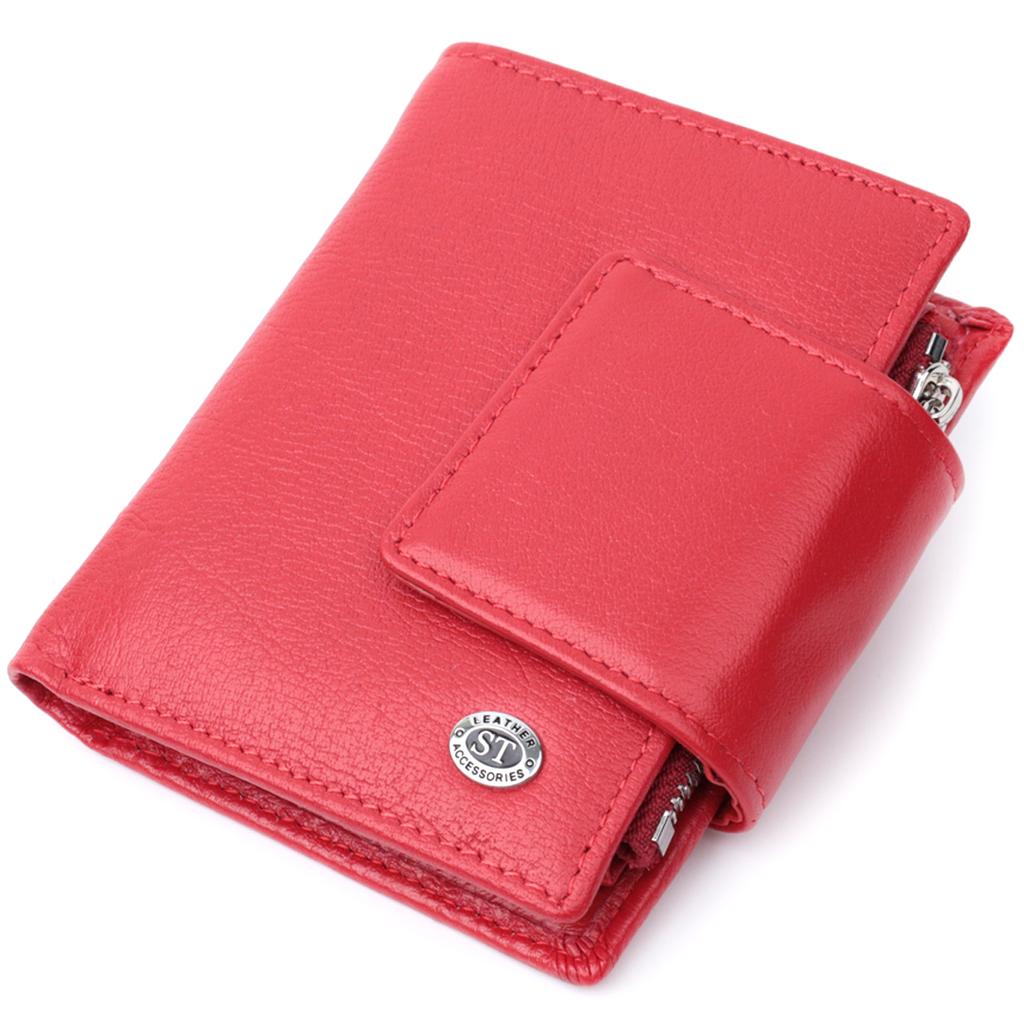 Women's Vertical Wallet Made of Genuine Leather ST Leather 22704 Red