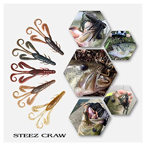 Daiwa Bass Worm Steez Claw 4.5 Inch Kasumi Gingoro