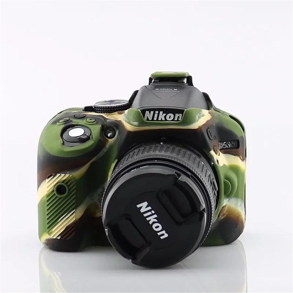 Soft Silicone Armor Camera Body Case for Nikon D5300 Protective Rubber Cover