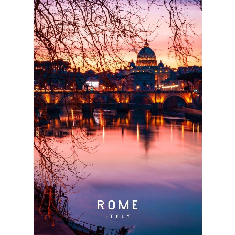 Рим Италия Ватикан Постер для путешествий Колизей Принт древней архитектуры Холст Картина Настенная картина Современный декор для офисной комнаты