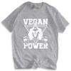 Unisexs short sleeve t shirt Vegan Power Workout Muscle Gorilla Popular Tagless TShirt fashion teeshirt male summer tops