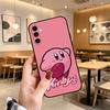 K-Kirbys Game C-Cartoon Pink Phone Case For Samsung Galaxy A73,A72,A71,A70,A53,A52,A51,Soft Silicone Black Cover