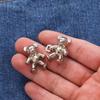 2/4/6PCS Nail Free Seam Free Waist Button Small Bear With Detachable Buckle Seamless Buckle For Jeans Big Bear Animal Shape