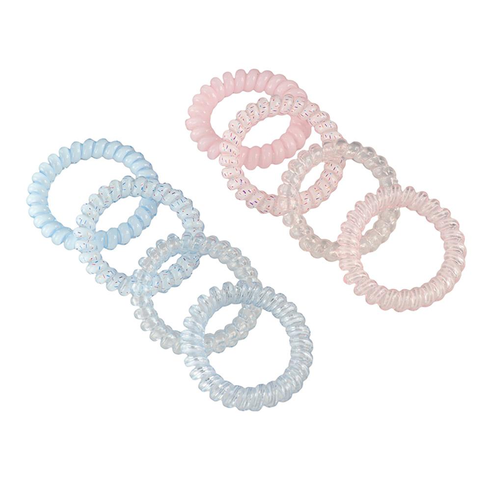 Hair Tie Stretch Sweet Elastic Hair Tie Hair Rope Multicolor Telephone Wire  Hair Accessories