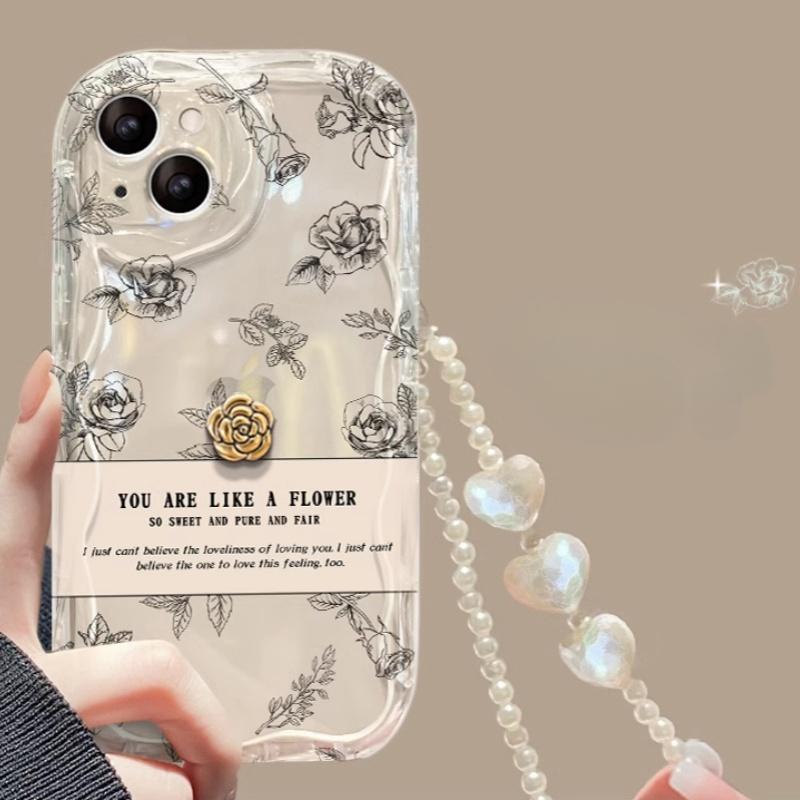 3D Flower Wrist Chain Lanyard Case for Xiaomi POCO X5 X3 X6 Pro X4 NFC F3 F4 X4 GT M3 M4 M6 Pro 5G MI 12 11 Lite 5G NE 12T Cover