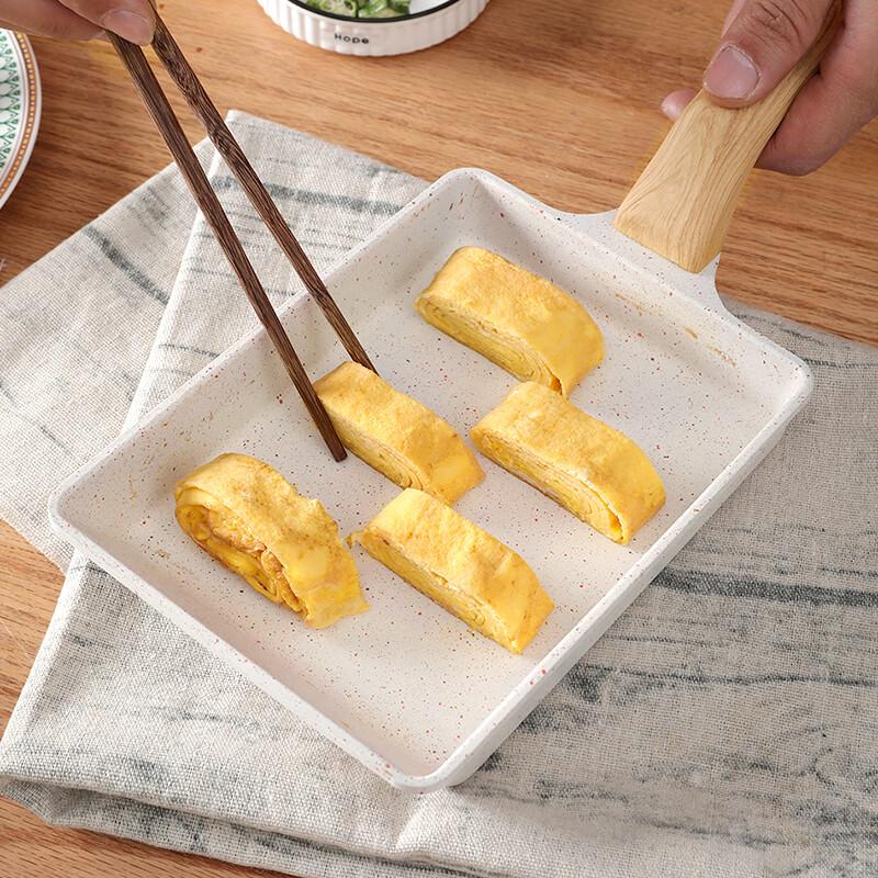 Dianjiang Non-Stick Frying Pan, Tamagoyaki Pan, Flat-Bottom Frying Pan, Thick Egg Pan, Steak Pan