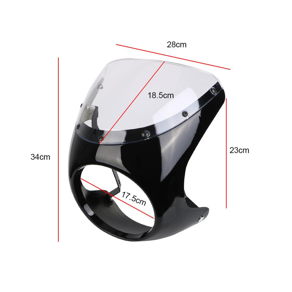 Ретро фара, ветровое стекло для Honda, аксессуары для мотоциклов, кафе Racer, передняя фара мотоцикла, обтекатель 7 дюймов/16,5 ~ 18 см