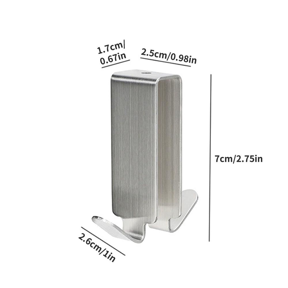 Двусторонний крючок для душевой двери из нержавеющей стали, вешалка для полотенец на стеклянную дверь, для установки на стену ванной комнаты или на стеклянную дверь