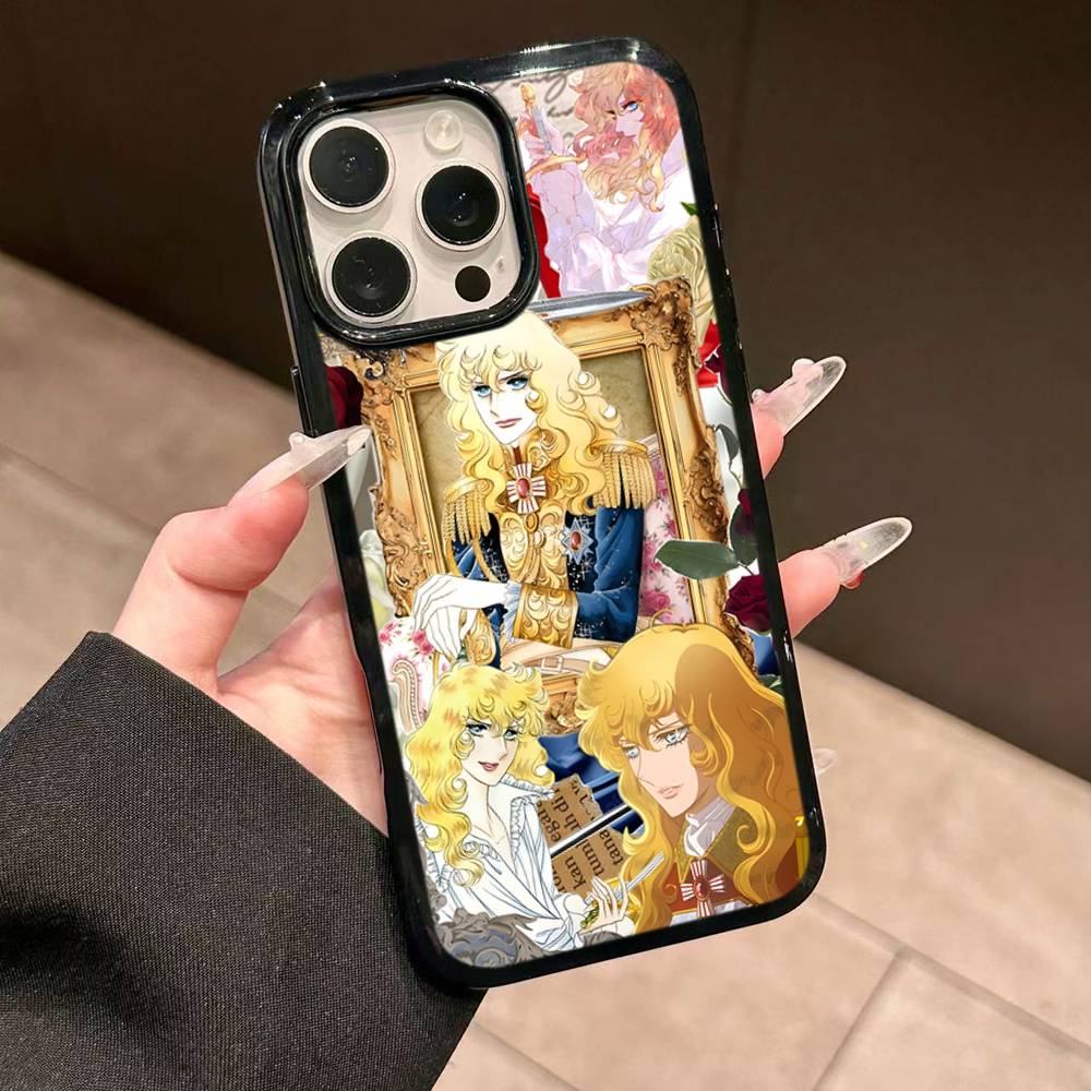 Чехол для телефона Роза Версаля Леди Оскар для iPhone 16 Pro Max 15 14 Plus 14 13 12 11 17 PC+TPU Чехлы Задняя крышка